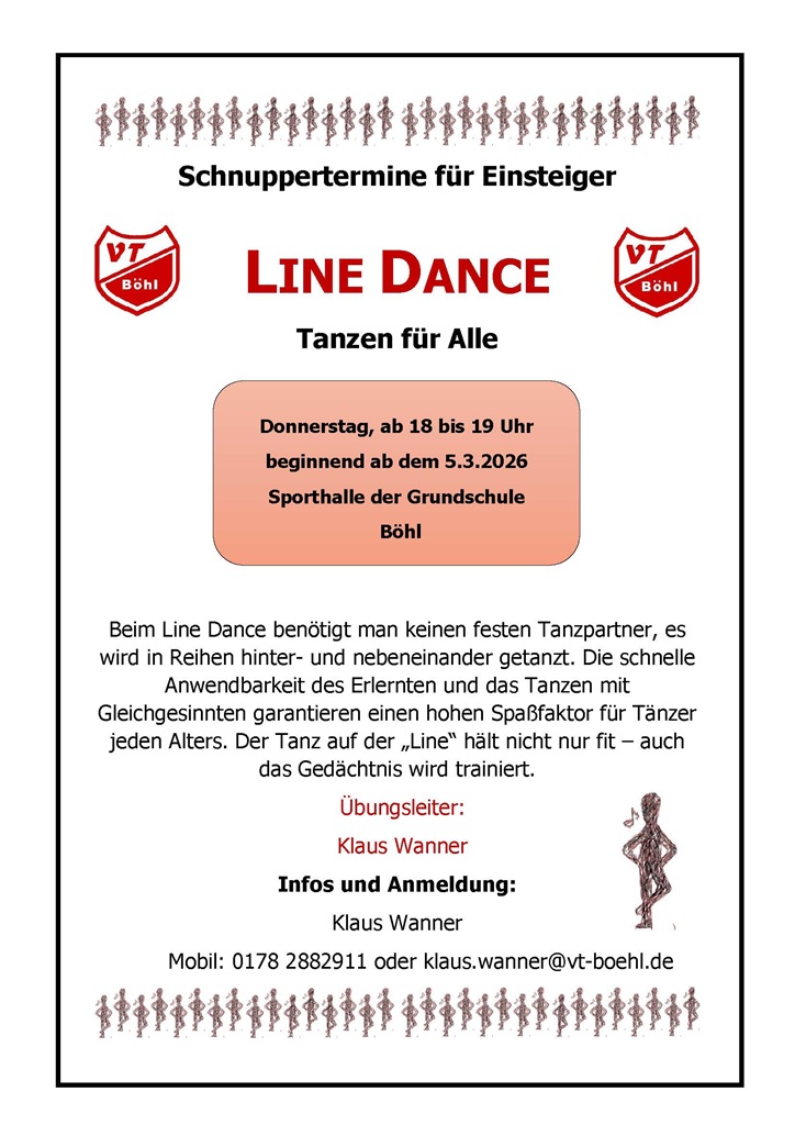 Line Dance – Schnuppertermine für Einsteiger