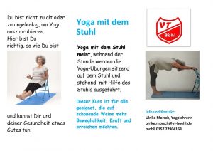 Mehr über den Artikel erfahren Neuer Kurs Stuhl-Yoga