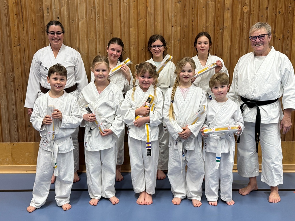Erste Gürtelprüfungen des Jahres bei den Karate-Kids